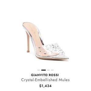 GIANVITO ROSSI
Crystal-Embellished Mules formal designer luxury heels cocktail